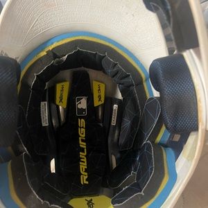 Baseball rawlings jaw guard helmet